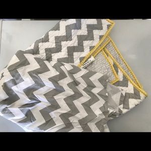 Pottery Barn Kids crib quilt and skirt